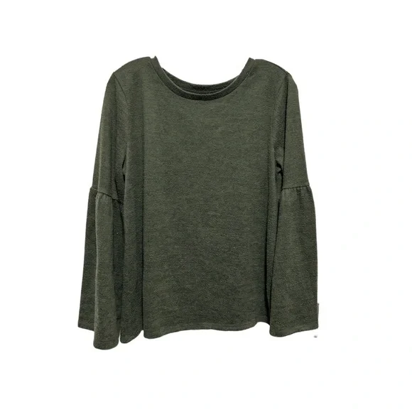 🐆3/$15 Ana flowy sleeve green top - Picture 1 of 4